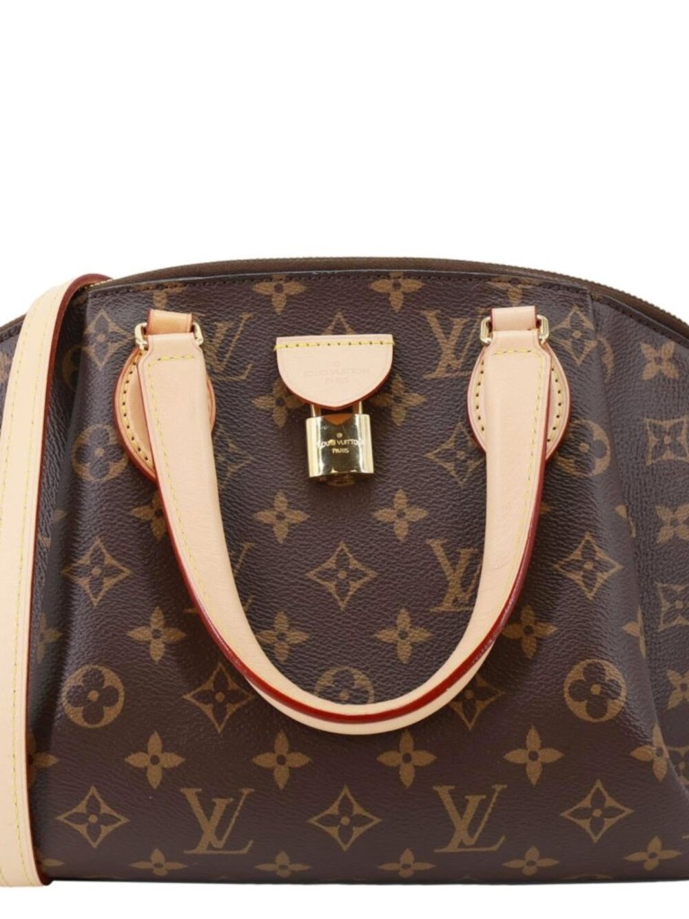 Louis Vuitton  Rivoli PM Monogram Canvas Satchel Bag Brown